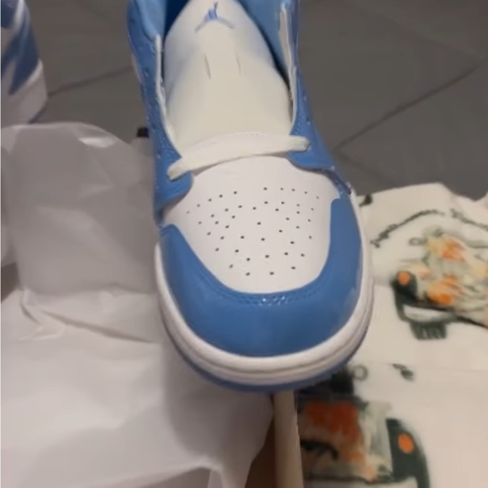 Air Jordan UNC Blue and White Sneakers - Picture 2 of 7